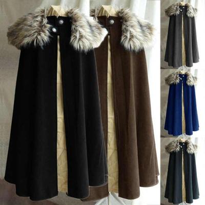 2022 Men's Knight Templar Cosplay Costume Cloak Medieval Viking Capes