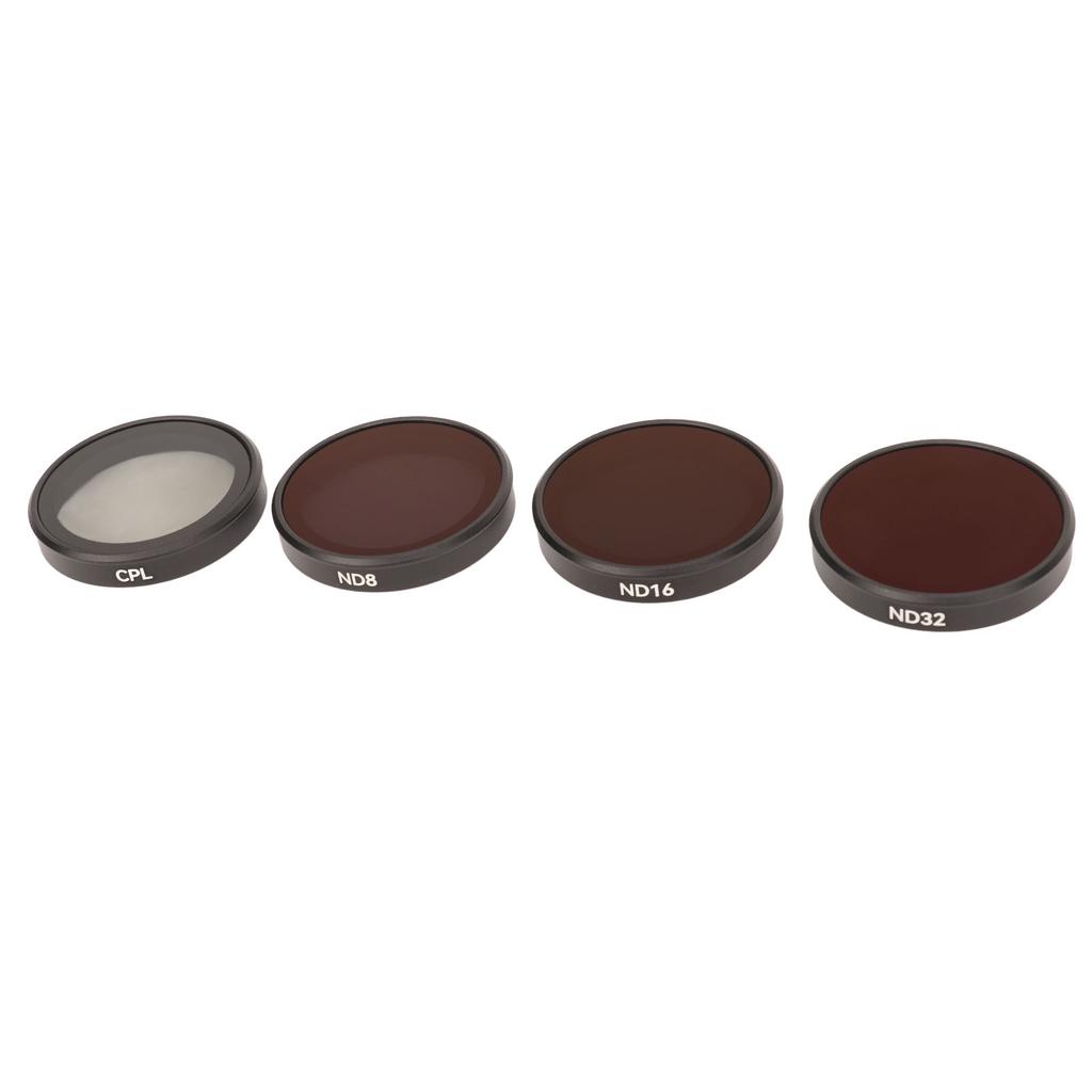 4 Pack Action Camera Fiter Set Aluminum Alloy Frame Include CPL ND8 ND16 ND32 Lens Filter for