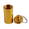 Mini Pill Box Keychain Aluminum Alloy Outdoor Pocket Pill Box Container Metal Mini Pill Organizer for Medicine Organization