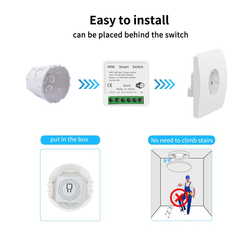 Tuya WiFi Smart Switch: App & Alexa Voice Control, Connects To Dual Control Switch