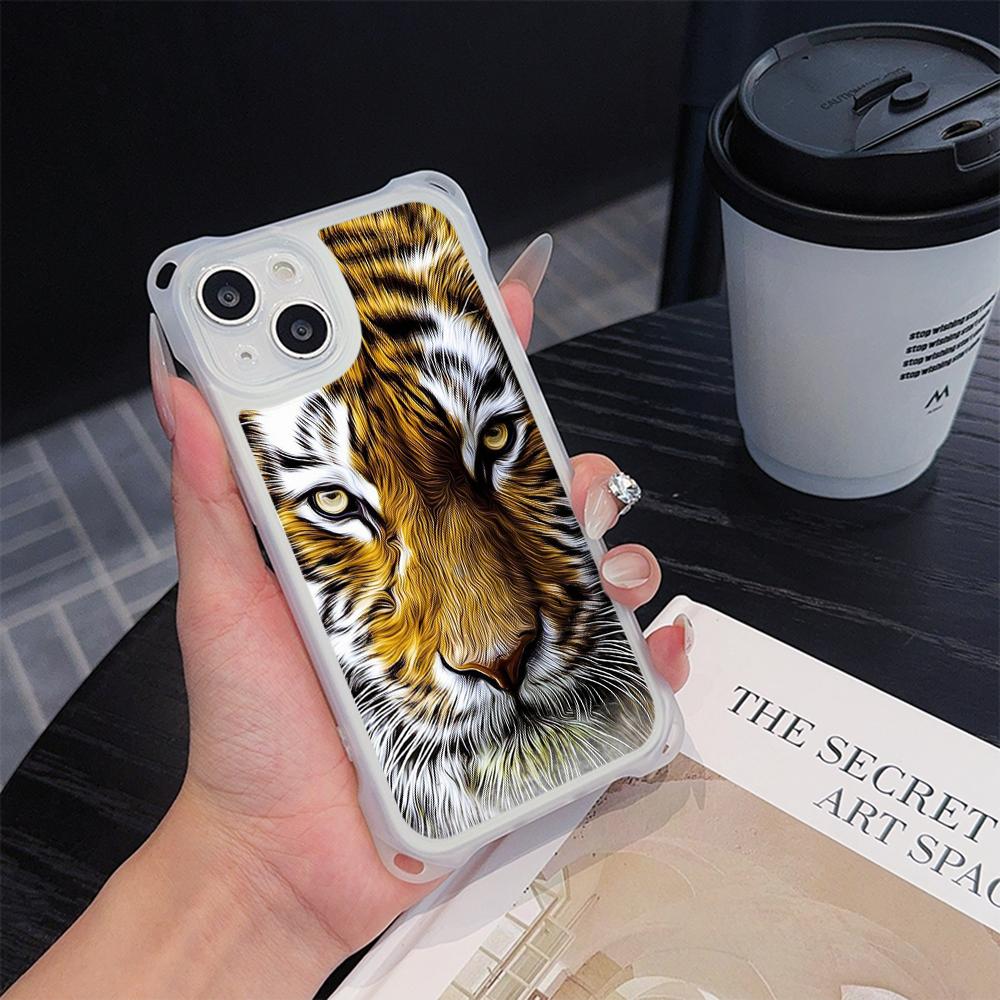 

Мягкие чехлы для телефонов Ae99 Tigers Lion Love Design Art для iPhone 16 15 14 13 12 11 Pro Max 8 7 XR XS с ремешком на запястье, защитным шнурком для углов, задней крышкой for iPhone 16 Pro Max
