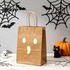 Night Glowing Holiday Bags Halloween Candy with Luminous Pumpkin Ghost Prints, Thickened Pattern Goodie Bag Paper Gift Bags, Trick or Treat