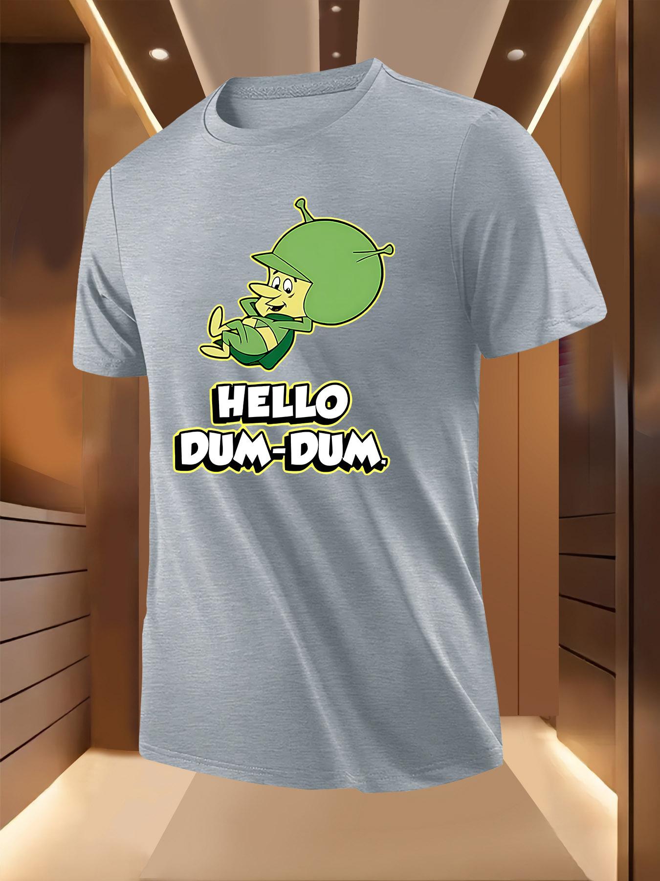 Hello Dumb-Dumb Alien Graphic Tshirt - Casual Short Sle... L
