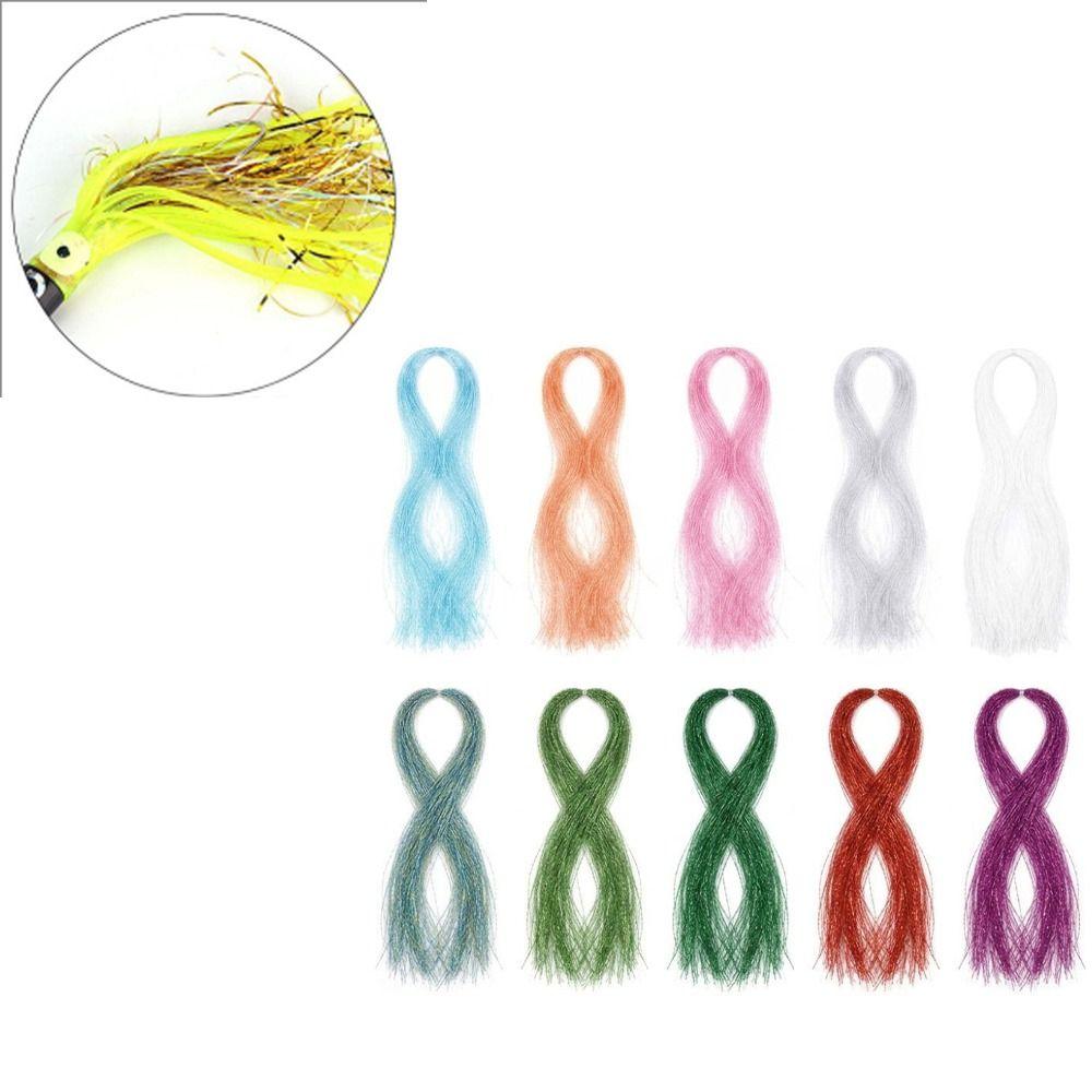 10 Packs 35cm Fly Fishing Tying Material 10 Colors Fishing Lure Tying Material  Fly Fishing Tools