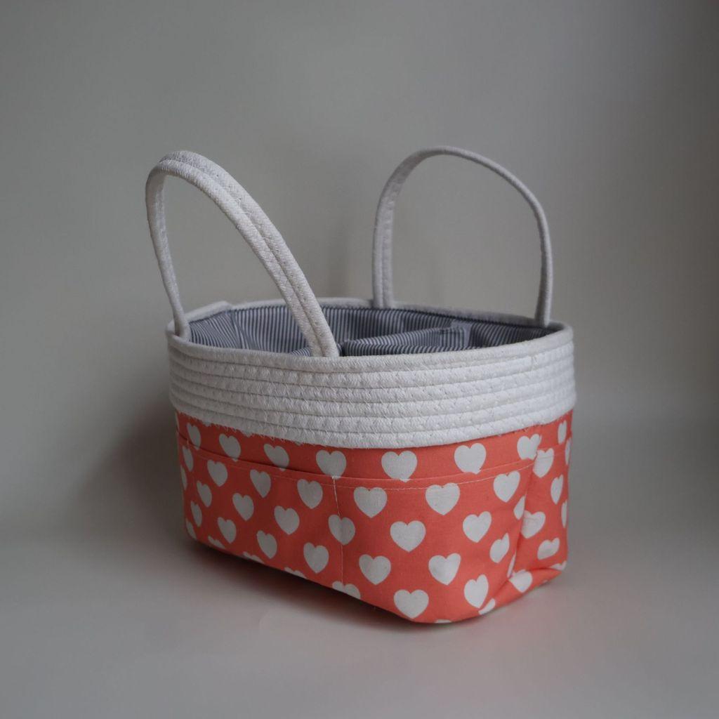 Modern Baby Diaper Basket With Dividers For Toy And Clothing Storage