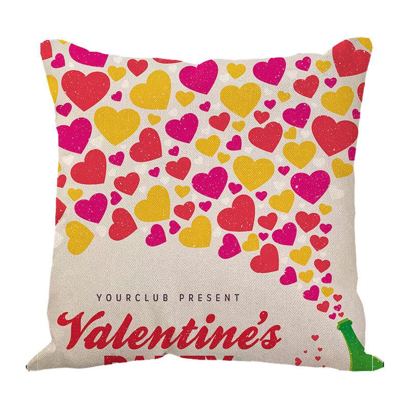 New Valentine'S Day Love Letter Pattern Pillow Cover Sofa Pillow Cover Premium Durable Quality Useful Practical