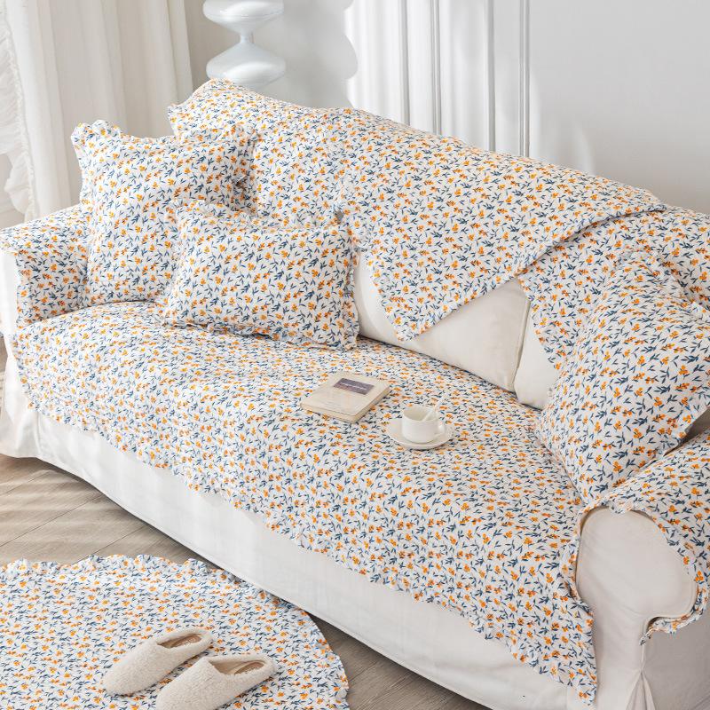 

Французская девушка полное покрытие бабочка тканевое полотенце 2025 новинка универсальный для четырех сезонов простой современный нескользящий чехол для дивана 50*50cm