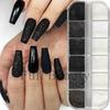 Nail Art Glitter, White Snow Dark Series Starlight Woolen Powder Mixed Nail Woolen Modeling Powder
