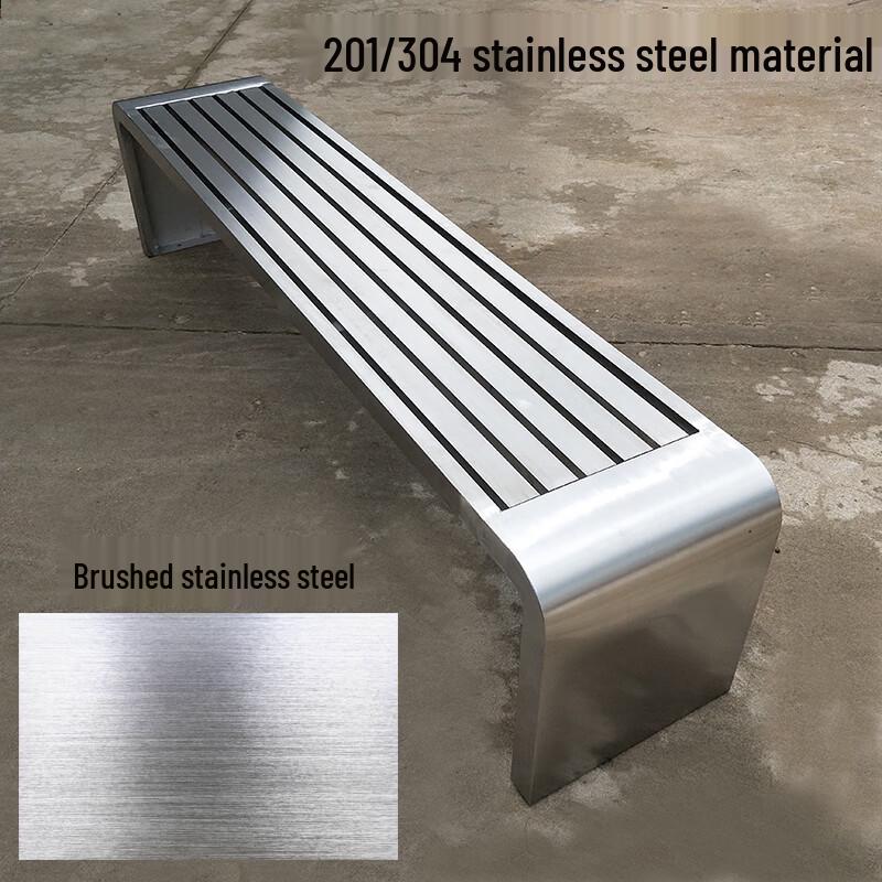 WEZHO 304 Stainless Steel Outdoor Park Bench