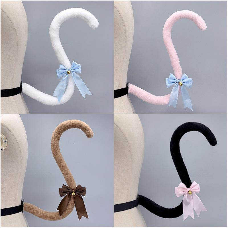 Lolita Kc Cat Ear Headband Handmade Cute Cat Lady Lolita Headgear Plush  Ear  Tail Set