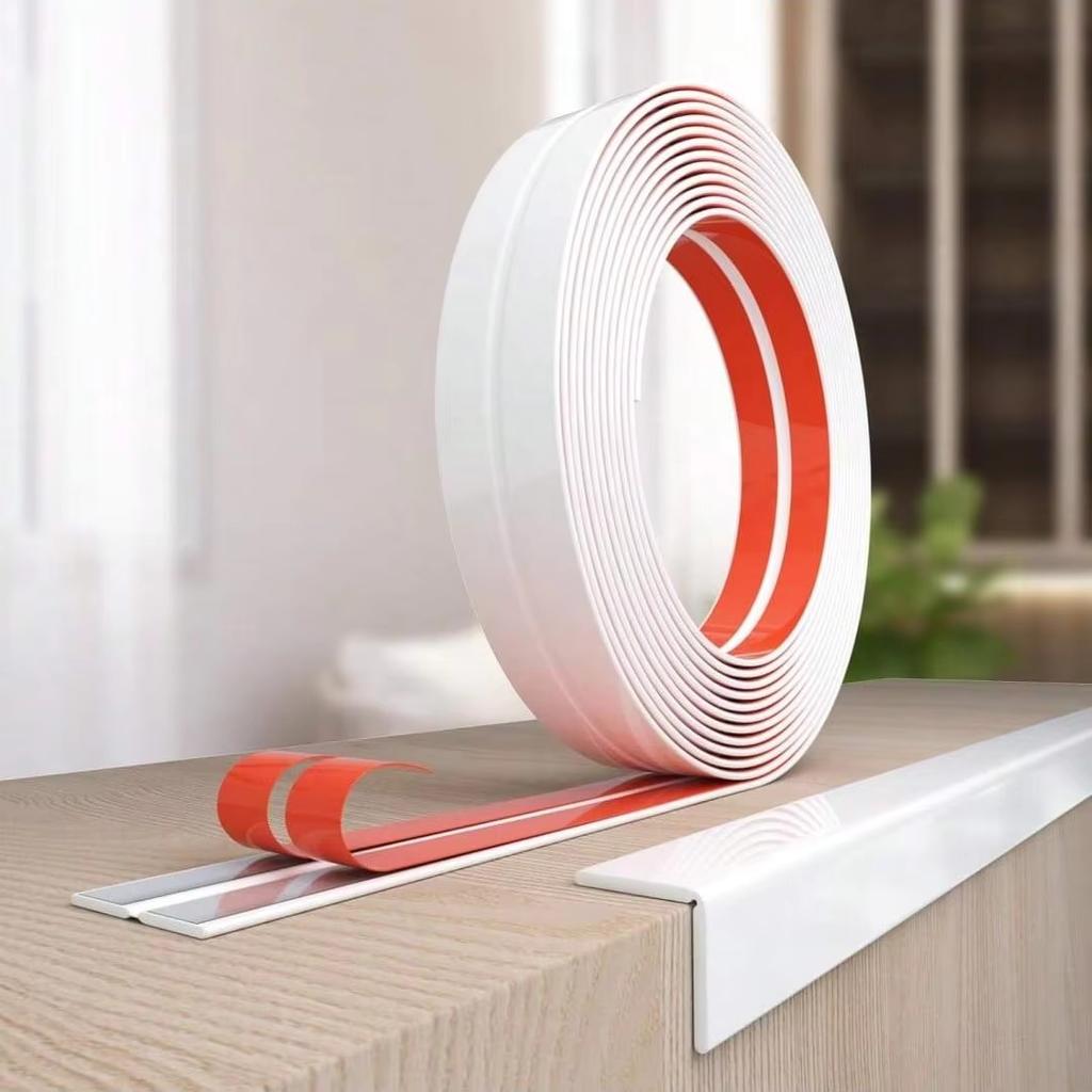 1PC 1M/2M Self Adhesive Wall Corner Protector Flexible Peel&Stick Caulk Strip Floor Transition Strip,Prevents Wall Damage