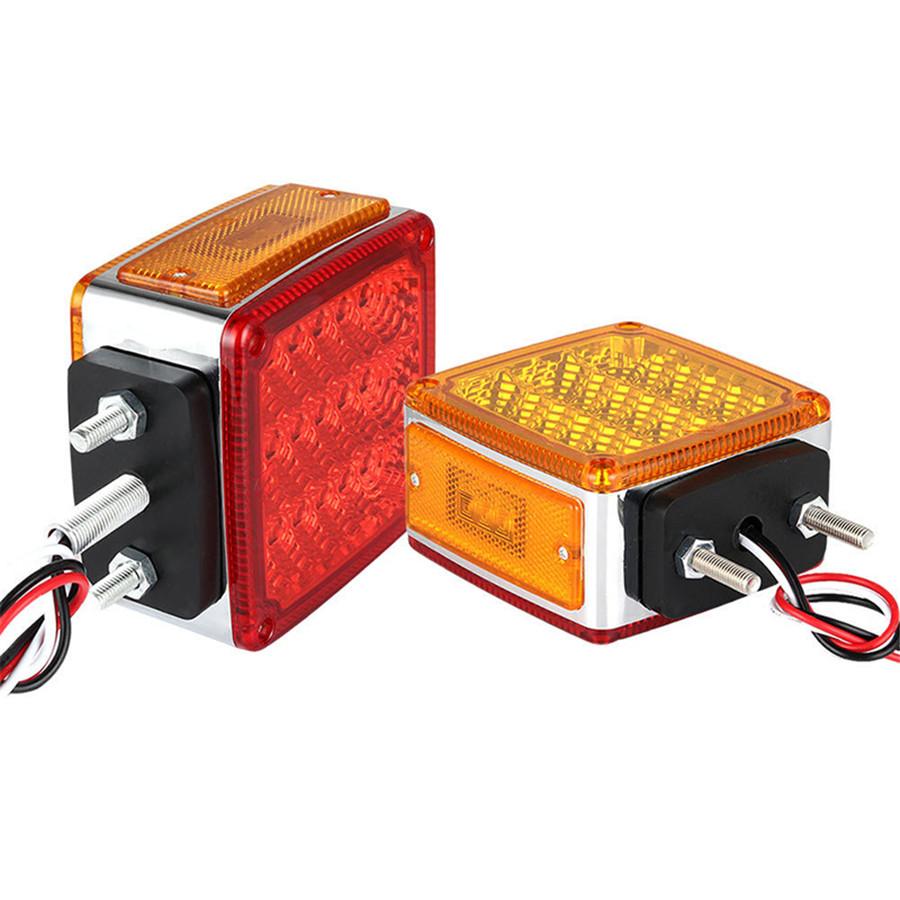 Double Face Stud Mount Pedestal Cab Fender Stop Turn Signal Tail Light Car Truck