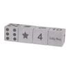 KiddyMoon Soft Foam Cubes Building Blocks 14cm for Children, 4 Pieces, Mix: Light Grey-print