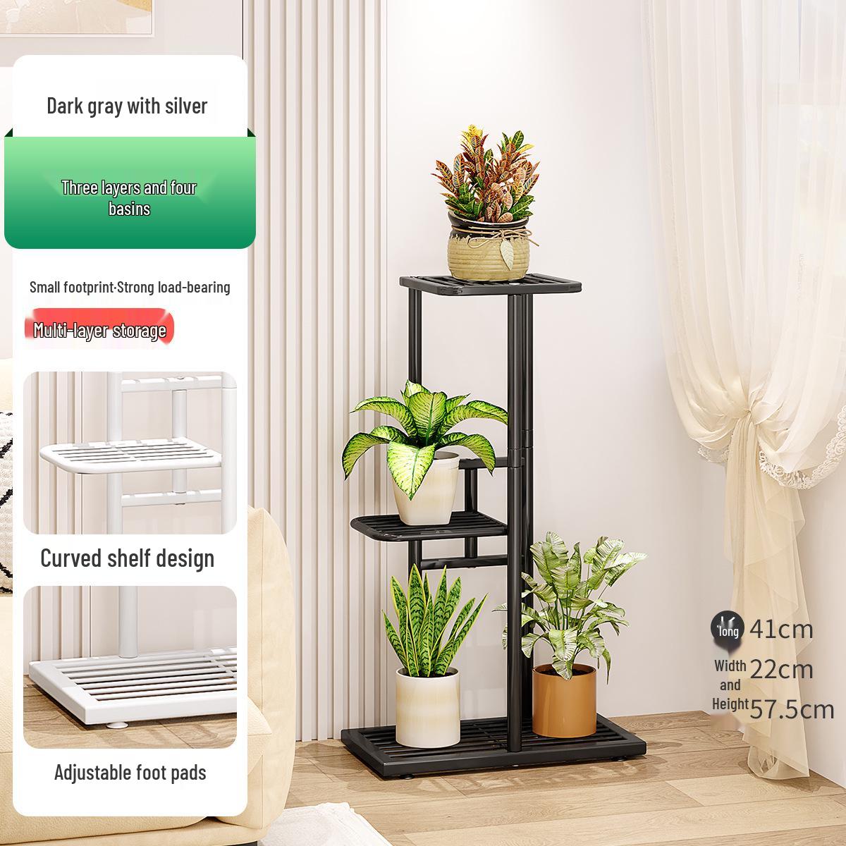 

Европейская кованая железная подставка для цветов - Многоярусная подставка для суккулентов и горшков для помещений/улицы