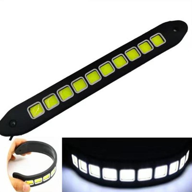Auto-Lichtleiste, 10 LEDs, weiches Silikon, flexible SUV-Lampe, automatisches Tagfahrlicht zur Verbesserung der Sicherheit