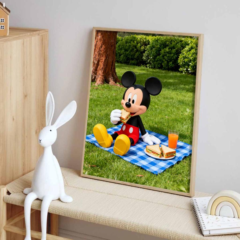 Disney Mickey Mouse picnic sandwiches 5D handmade diy diamond painting, home wall decoration