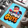 Stumble Guys Chaos Teppich für Wohnzimmer Schlafzimmer Zuhause Sofadekoration, Rutschfeste Bodenmatte für Kinder