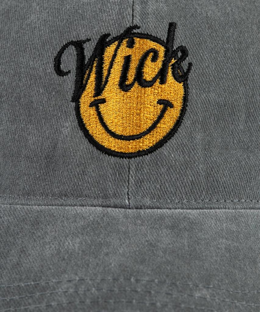 Wig Smile Stonewashed Ball Cap - Grey
