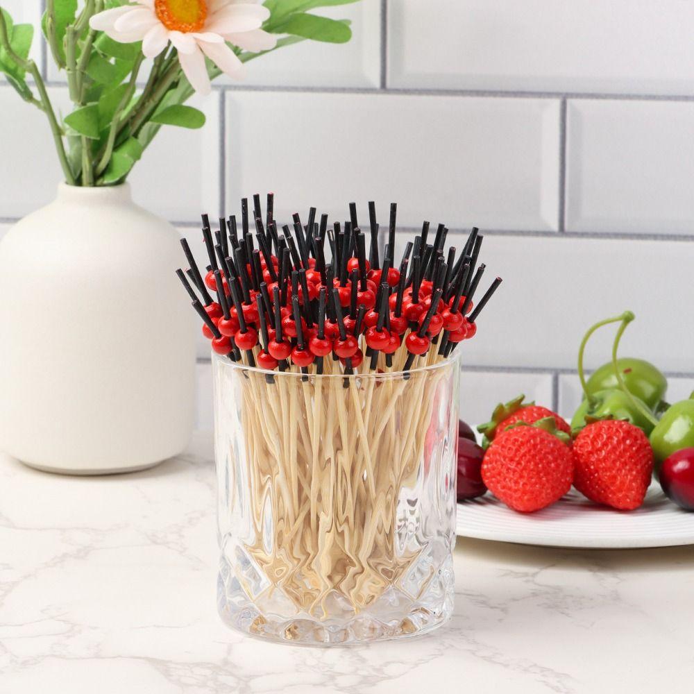 Picnic Party Supplies Cocktail Fork Wooden Dessert Salad Stick Cocktail Pick  Food Cupcake Fruit