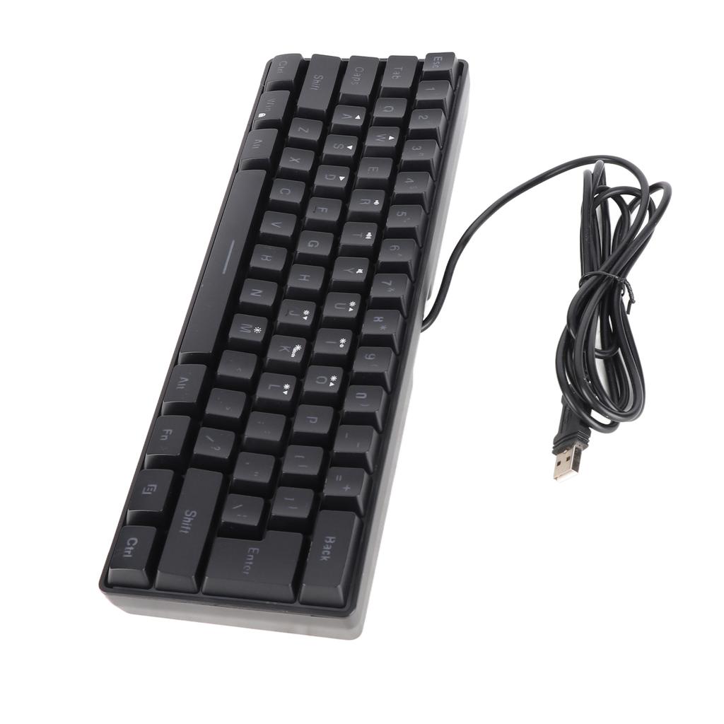 V700 Keyboard USB RGB Backlight Gaming Keyboard with 61 Keys for Laptop Desktop
