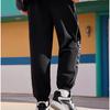 Li Ning Sports Lifestyle Series Loose Fit Casual Cuffed Knit Joggers Men Joggers Black AKLTE47-1