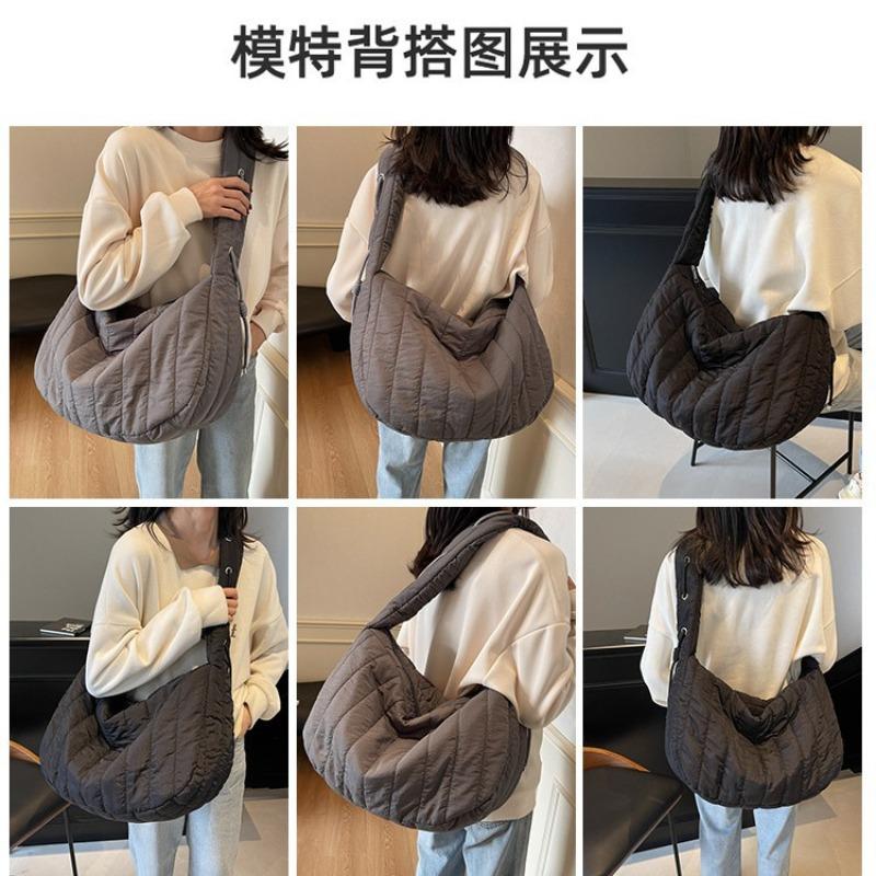 Lenny wiatr torba płócienna o dużej pojemności na bawełniane ubrania damska nowa jesienno-zimowa wszechstronna codzienna torba na ramię listonoszka