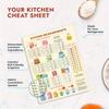 1PC Kitchen Conversion Chart, Fridge Magnet Conversion Chart, Kitchen Refrigerator Sticker, Cooking and Baking Guide