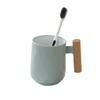 YIXI Simple Glass Toothbrush & Mouthwash Cup Set