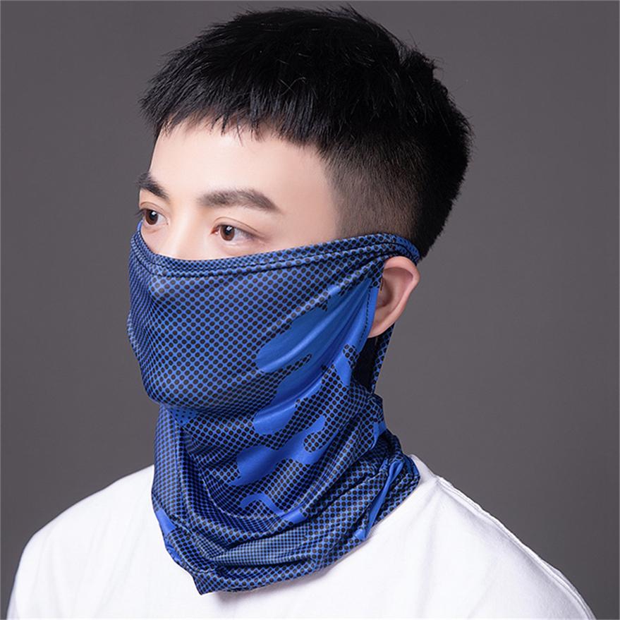 Ice Silk Ear Hanging Sun Shield Face Covering Outdoor Headband Neck Cover