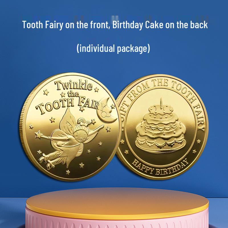Tooth Fairy Keepsake: Gold Coin Storage Box for Children's Lost Teeth