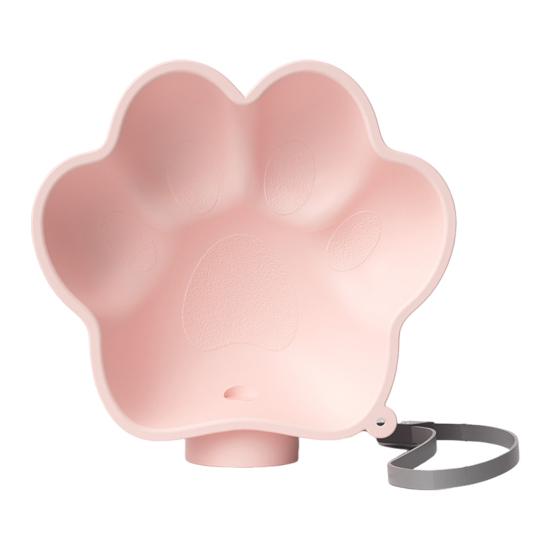 

Dog Water Bowl Pet Paw Design Plastic Drinking Dispenser Attach to Water Bottles for Outdoor Travel Hiking Accessory розовый
