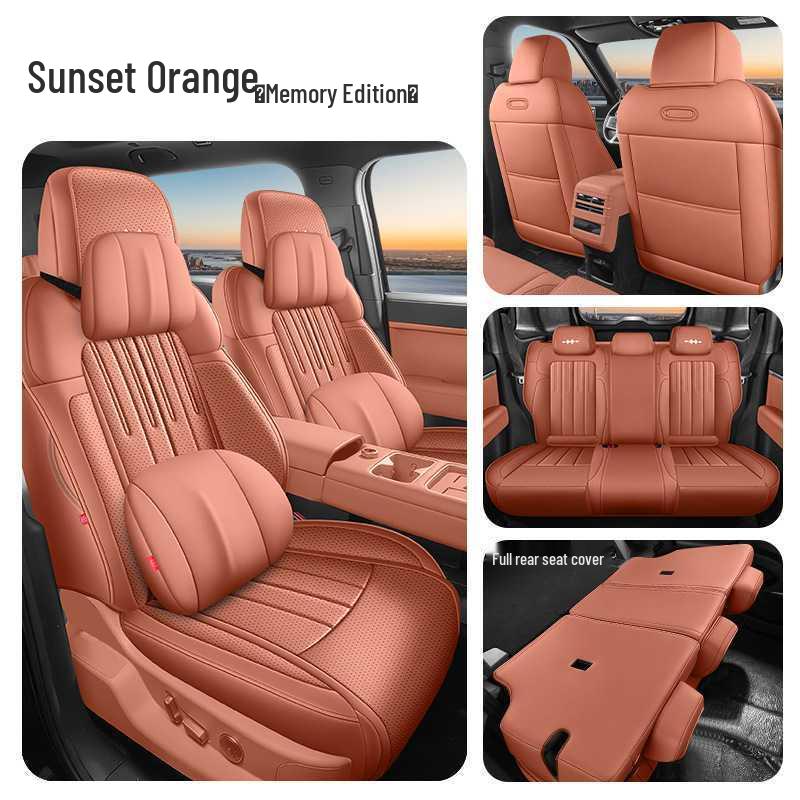 Titanium 7 Perforated Leather Car Seat Covers 2025 - Max Version for 200KM Two-Wheel Drive, Breathable & Full Coverage