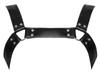 ZADO - Adjustable Men's Leather Suspenders Black