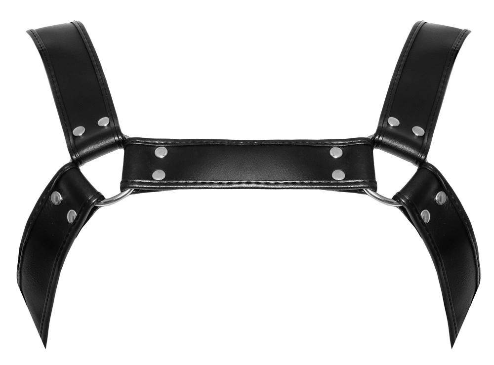 ZADO - Adjustable Men's Leather Suspenders Black