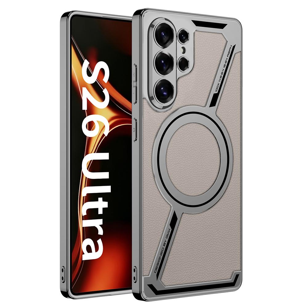 GKK For Samsung Galaxy S26 Ultra Magnetic Case Anti-Scratch PC+TPU+PU Phone Cover