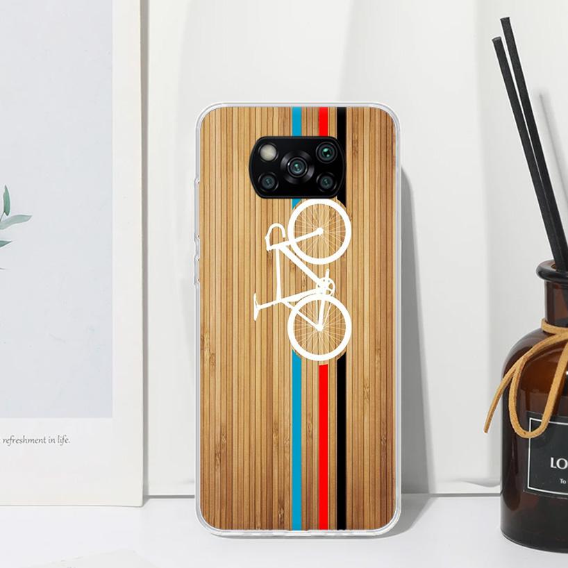 

Bicycle Bike Sport Phone Case For Xiaomi Poco X7 X6 X5 M7 M8 Pro F7 Ultra Redmi 15C 15 13C 13 12C 12 10 10C 10A Art Fundas Poco Redmi 10A