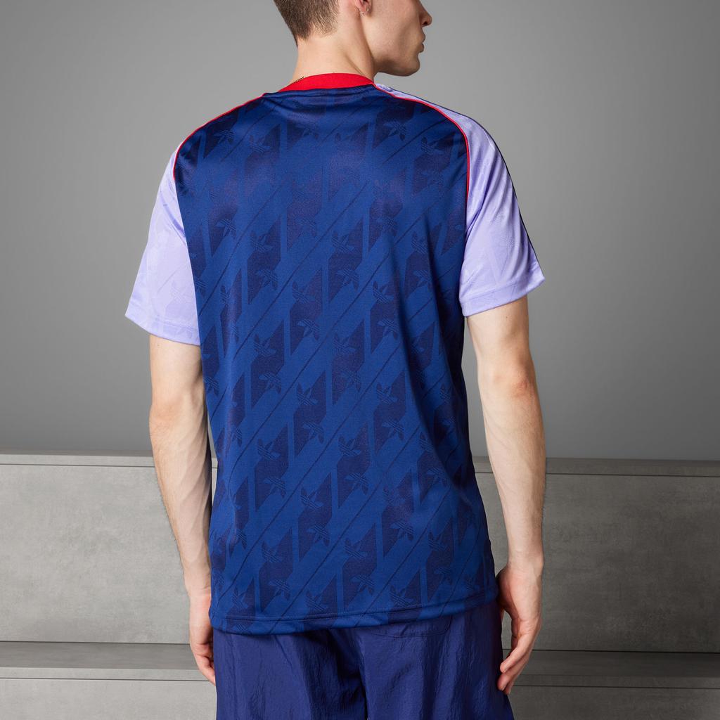 Adidas Originals Arsenal Series Comfortable Casual Retro Sports Short Sleeve Football Shirt Men Tops Night-Sky-Purple IS6505