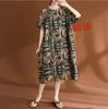 Real Shot 2026 Summer New Large Size Women's Clothing Fat MM Linen Cotton Linen Retro Literary Ethnic Style Casual Dress