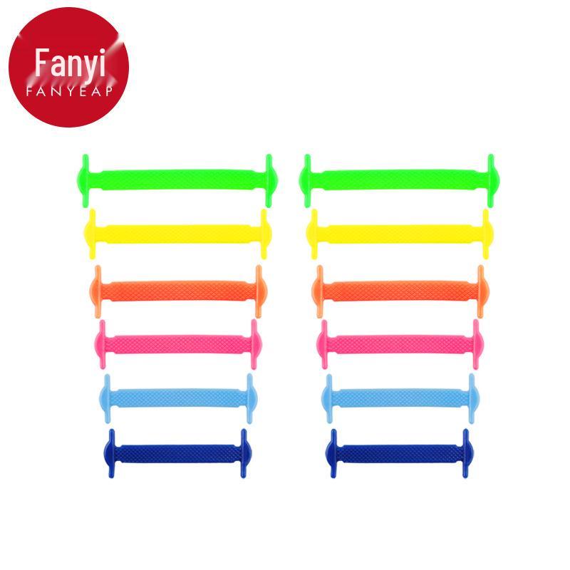 Silicone No-Tie Shoelaces with Free Shipping - 10Y A1P60 Lazy Buckle