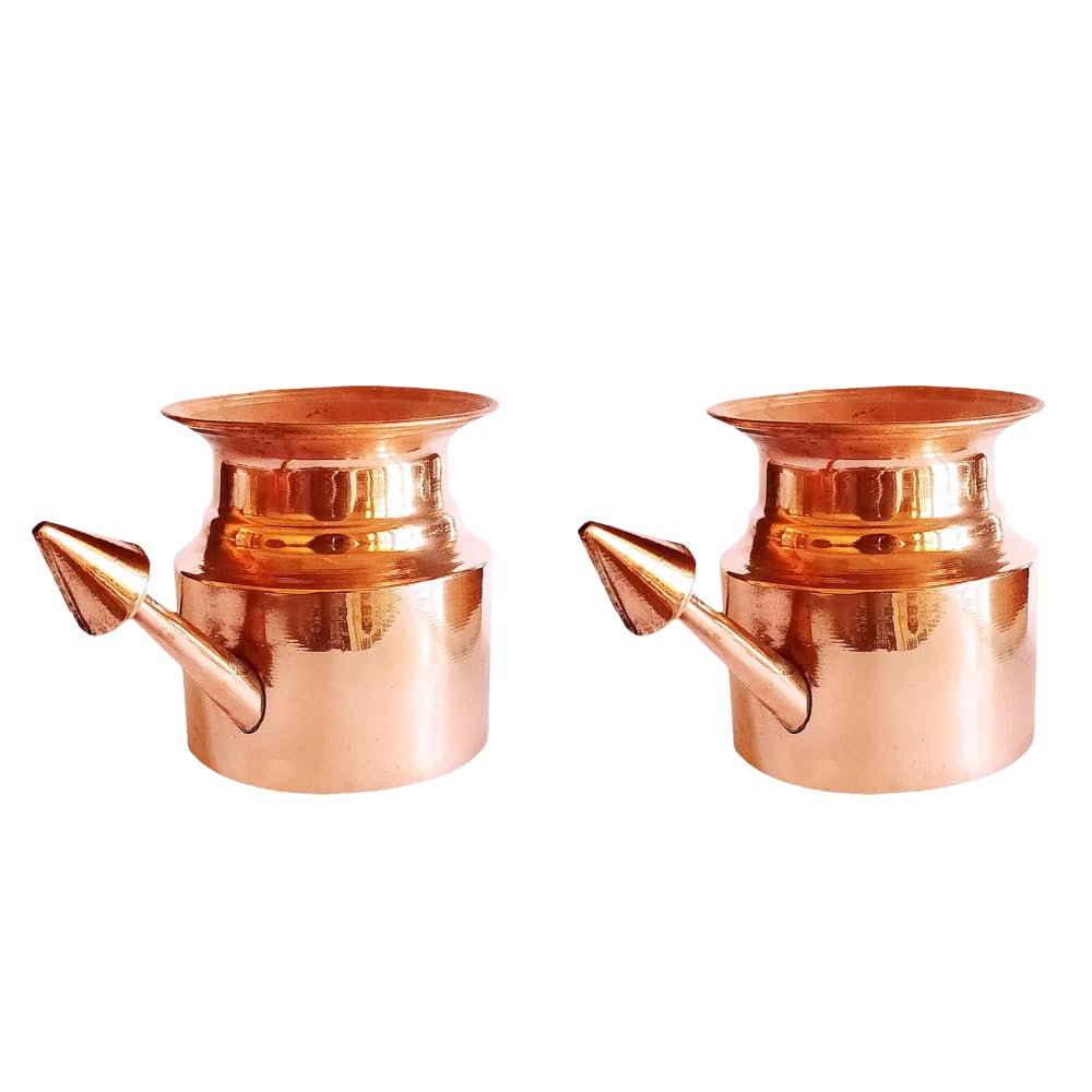 TreegoArt Pure Copper Neti Pot Plain For Storing And Serving Water- Pack Of 1 (250 Ml Copper Neti Pot)