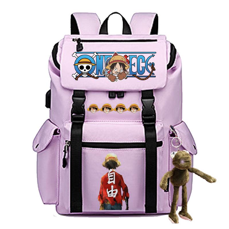 2024 Cross-border New Popular ONE PIECE Cartoon Pattern Backpack College Student Large-capacity Laptop
