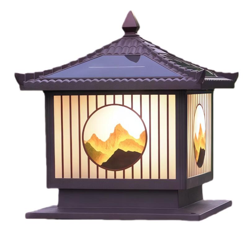 Lishi Solar Ox Horn Outdoor Pillar Light