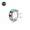 1.2mm Rainbow Inlaid F136 Titanium Alloy Nose Ring, Fashion Lip Earring Ear Cartilage Stud Piercing