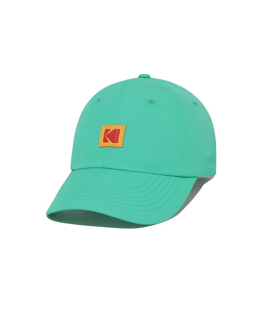 KODAK Relax Fit Square Logo Nylon Ball Cap Green