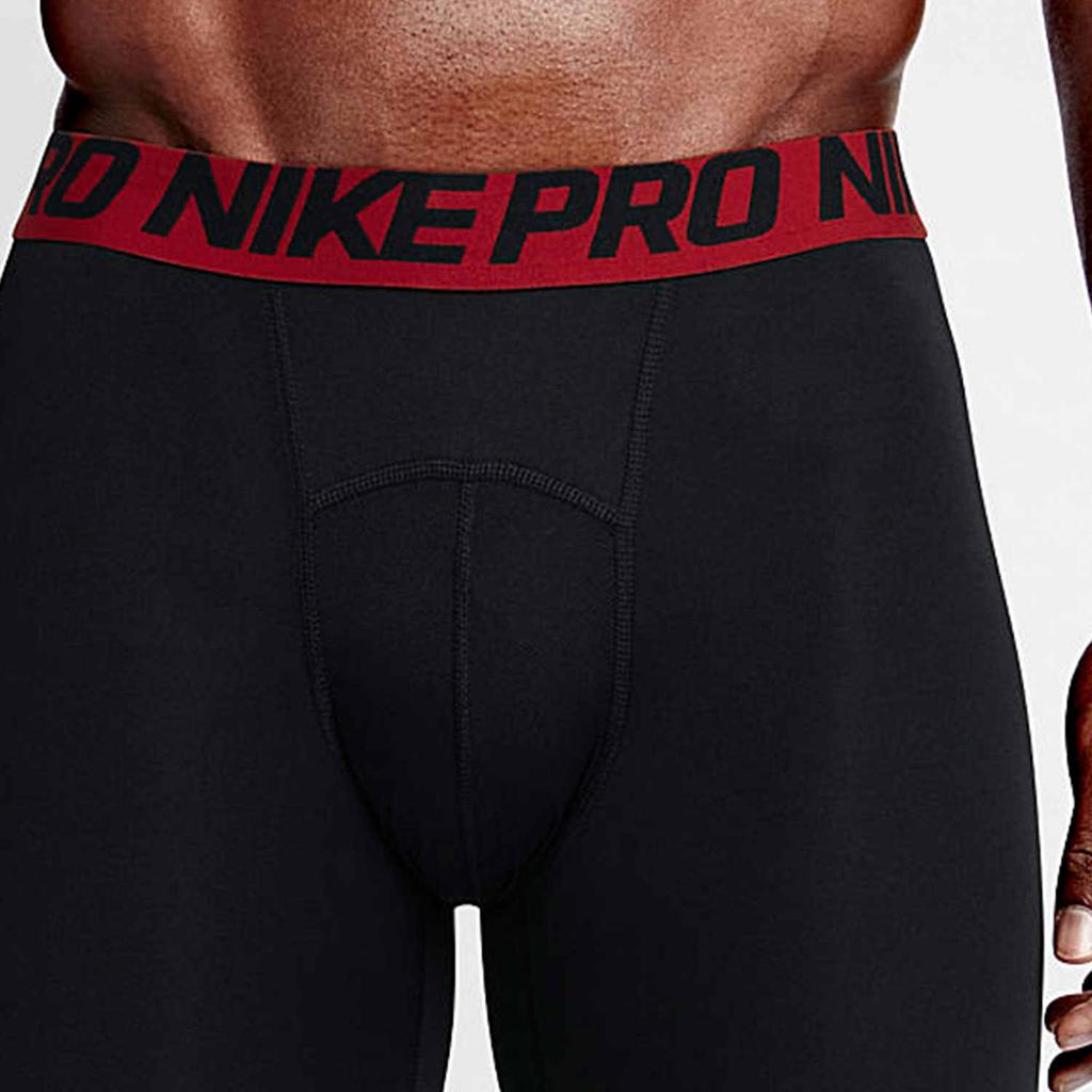 Nike Futuristic Comfortable Outdoor Elastic Logo Design Mid-Rise Knitted Sports Pants Men pants Black Red 703098-014