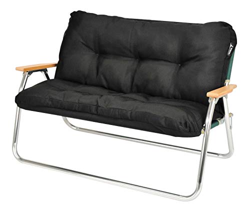 Captain Stag (CAPTAIN STAG) Aluminum Bench Cover with Backrest, Relaxing Cushion Cover, Black, UC-1685