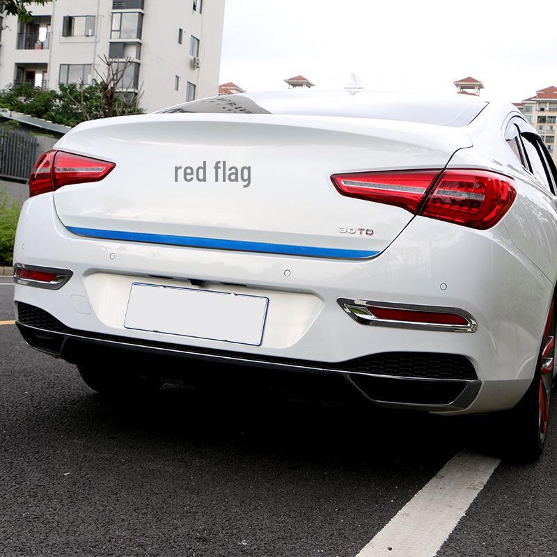 

Hongqi H5 Rear Trunk Trim Decorative Strip H5 Silver Stainless Steel with Adhesive