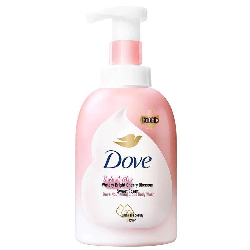 Dove Cherry Blossom Foaming Body Wash & Moisturizing Body Wash Set