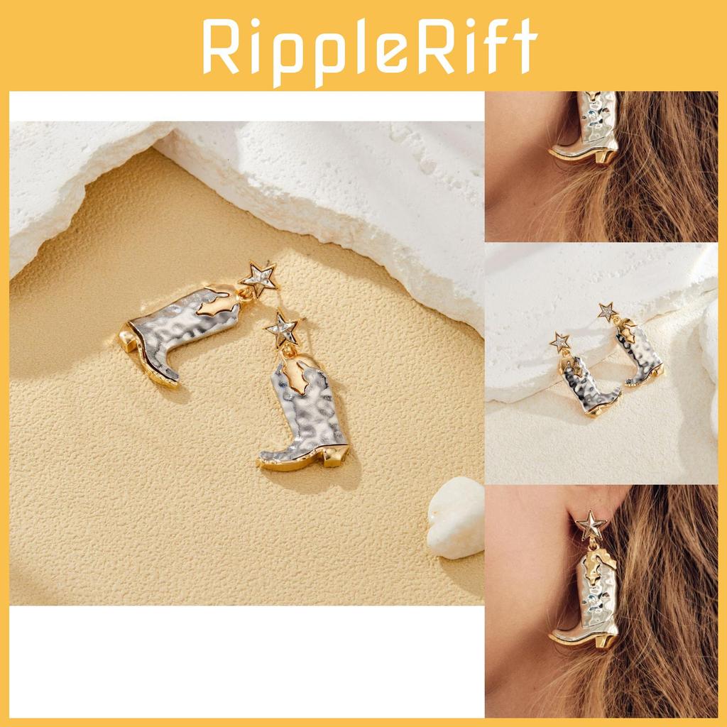 Catching Eye Retro Five Pointed Star Alloy Earrings Ideal For Trendy Women