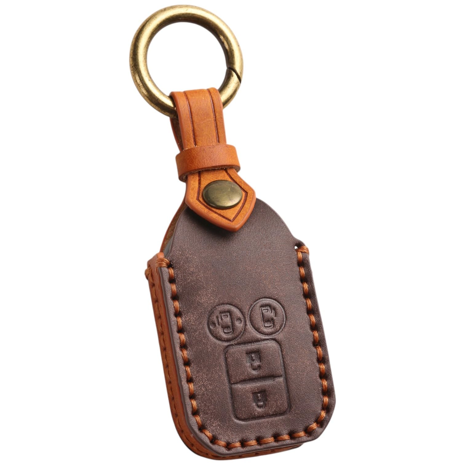 

Suzuki Key Cover for and New Custom Key and Genuine Tanned Smart Key Custom Leather Dark [smasol] Jimny, Nomad, Frontus, Spacia, Jimny, Case, XBEE,